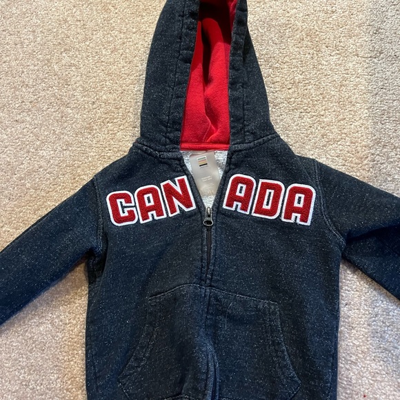 Hudson’s Bay Official Kids Olympic Zip Up Hoodie Sz 3/4 - Picture 2 of 5
